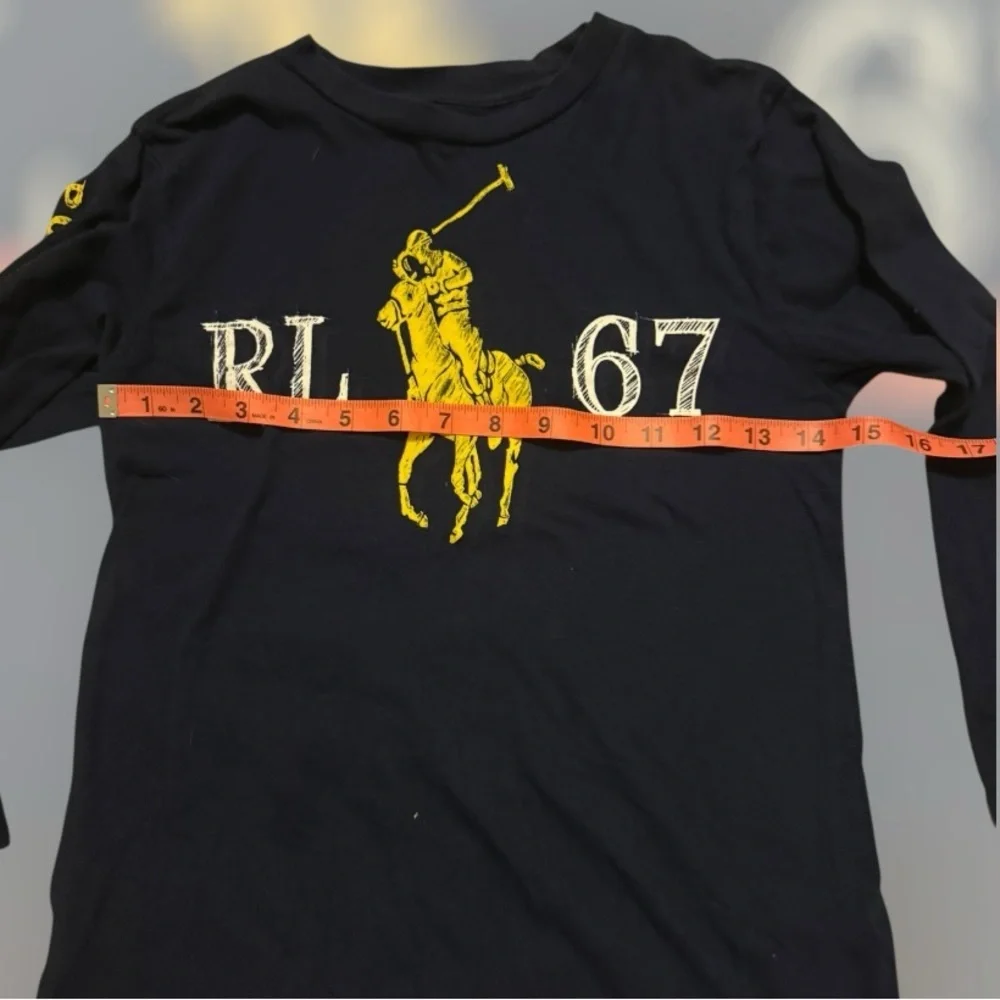 Polo by RL Navy Blue Kids Shirt with Yellow Logo - Picture 6 of 8